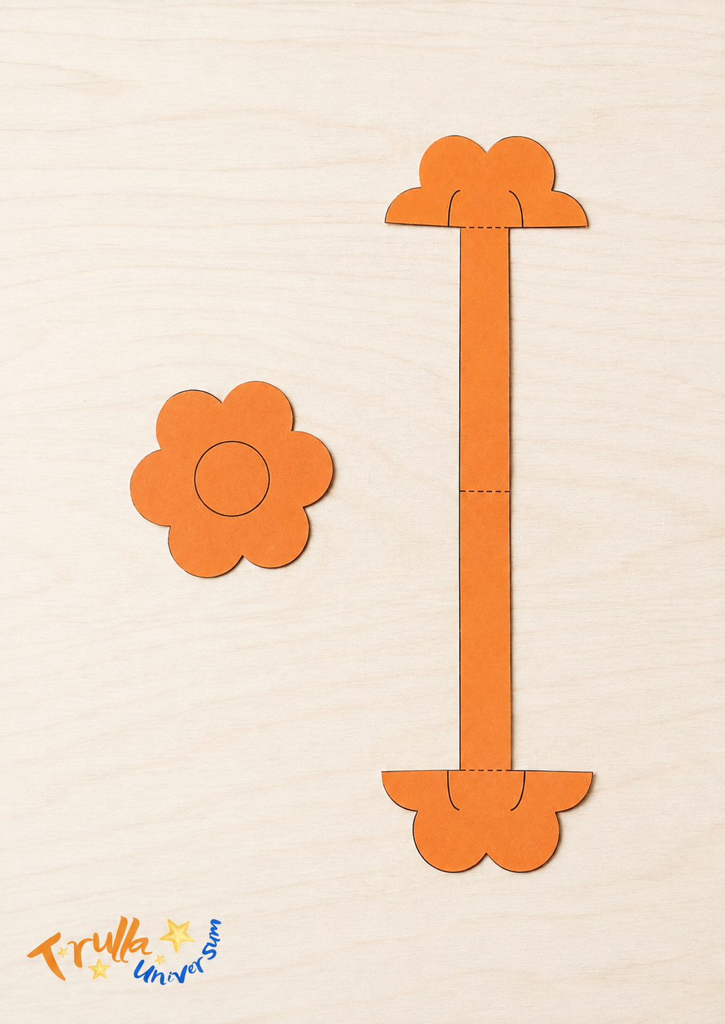 Blumen-Lesezeichen: Teile ausschneiden