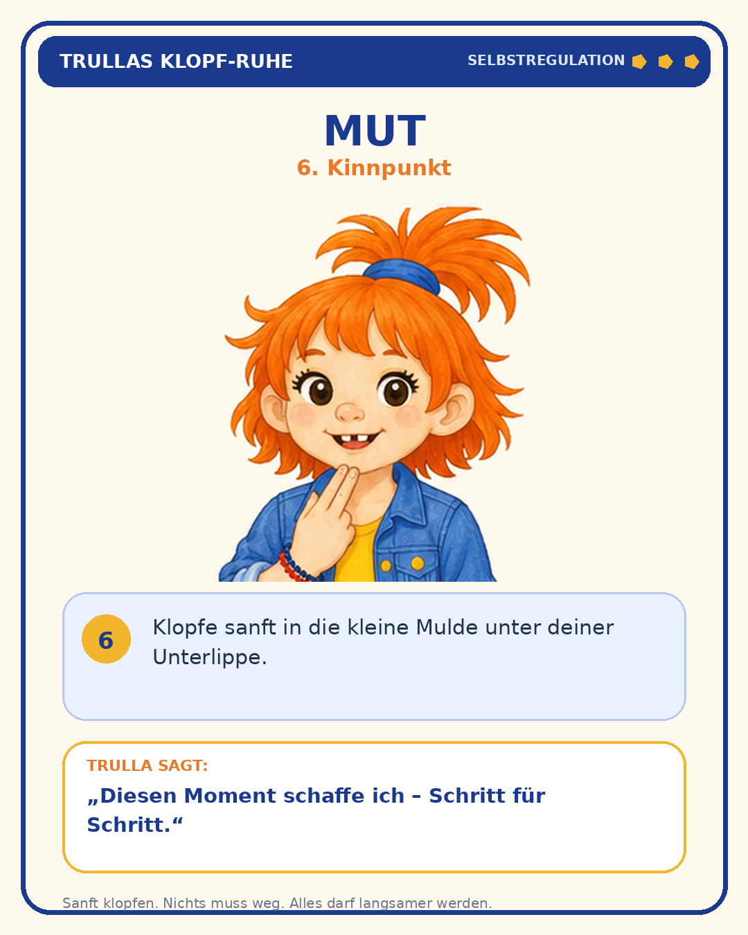 Schritt 6: Mut – Kinnpunkt