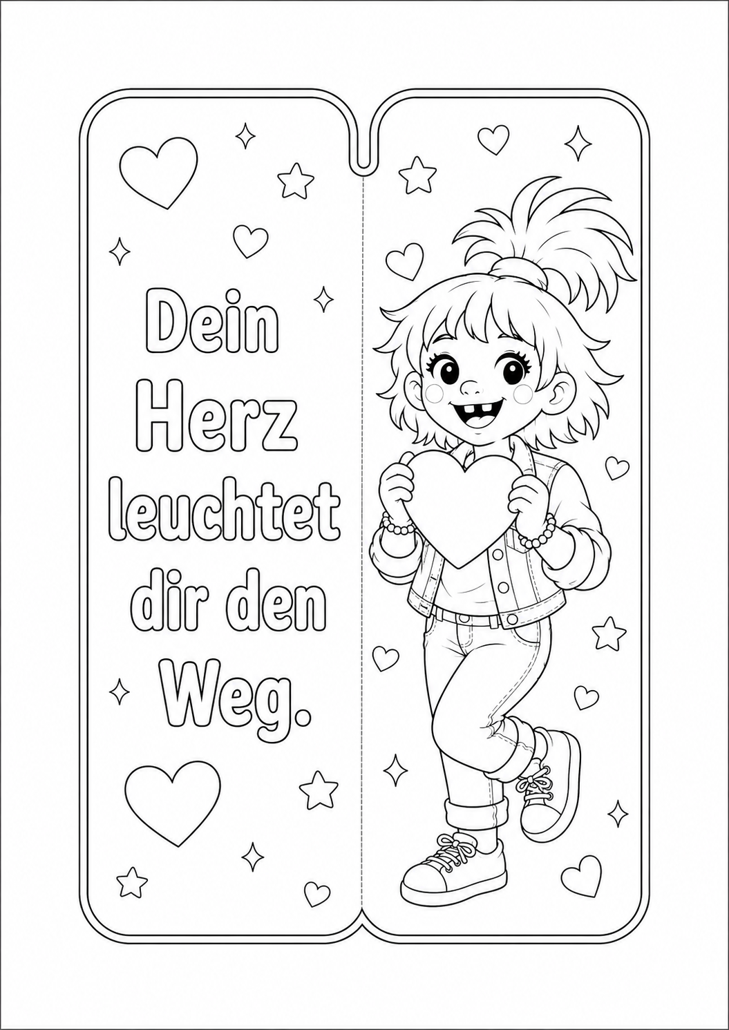 Ausmal-Lesezeichen Motiv 4